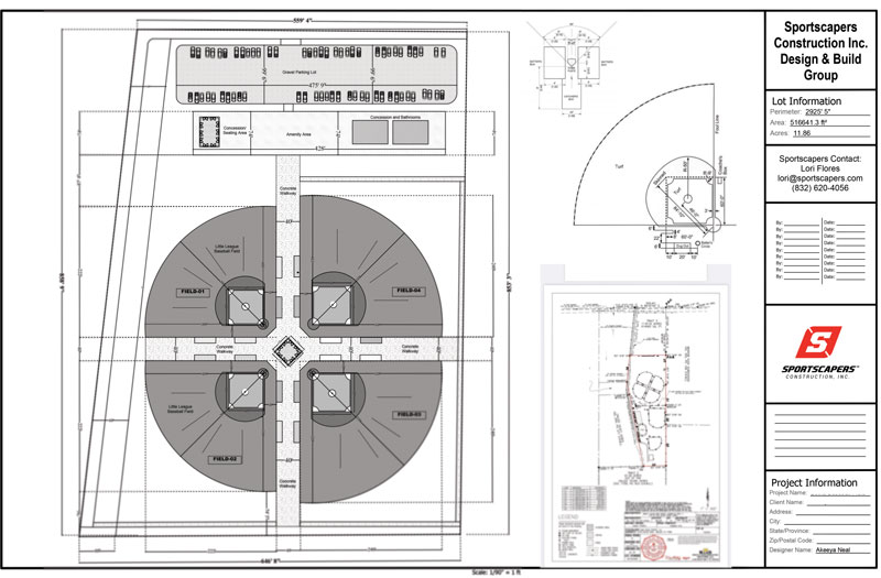 Design Page Sportscapers Construction. Betka Rd Baseball Fields 3.17.23