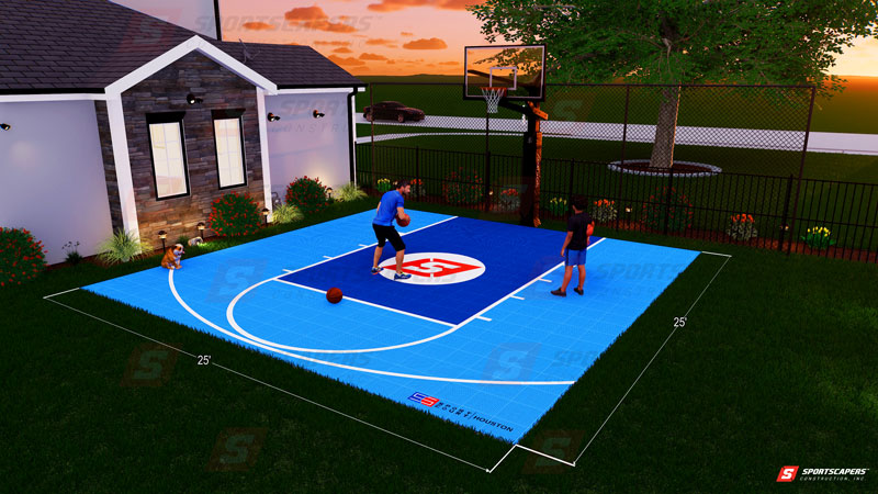 Basketball Sport Court 25' x 25' 1 Basketball Sport Court 25' x 25'