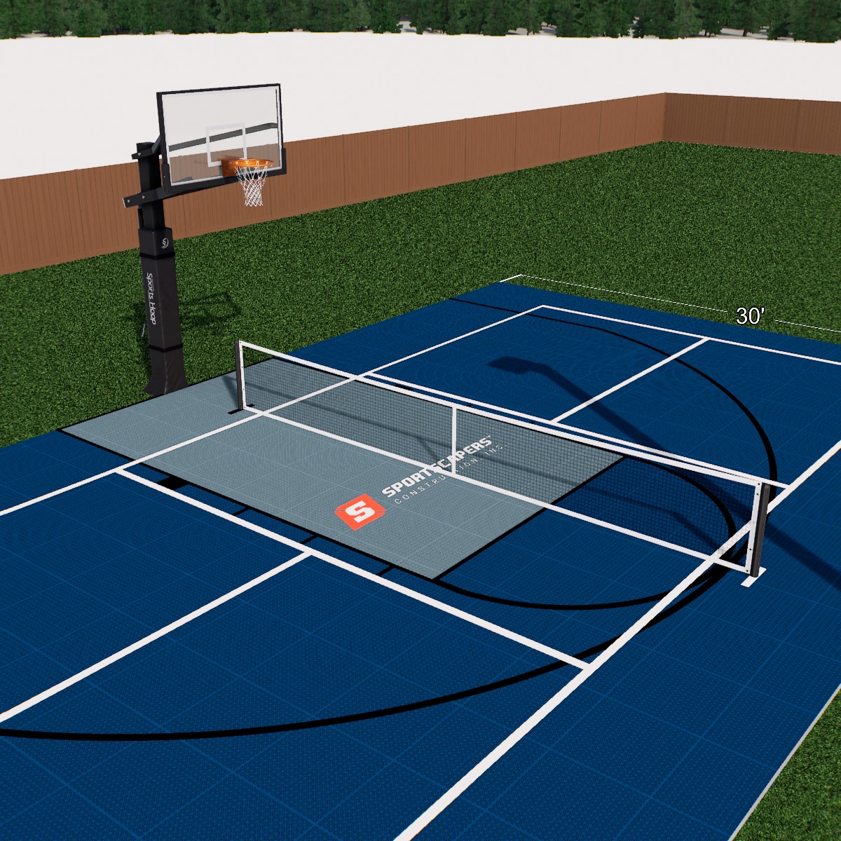 Basketball Sport Court 30'x50' 1 Basketball Sport Court 30'x50'