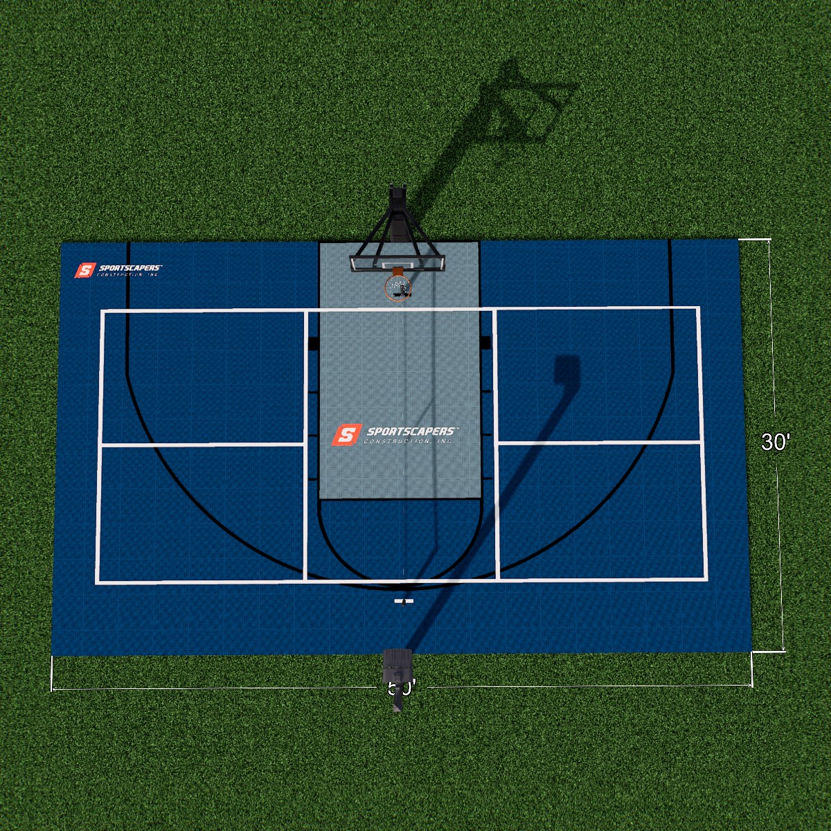 Basketball Sport Court 30'x50' 2 Basketball Sport Court 30'x50' - Image 2